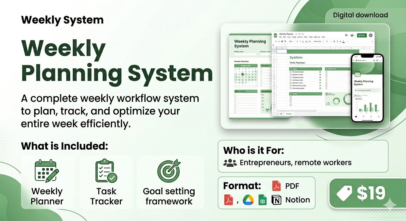 Weekly Planning System
