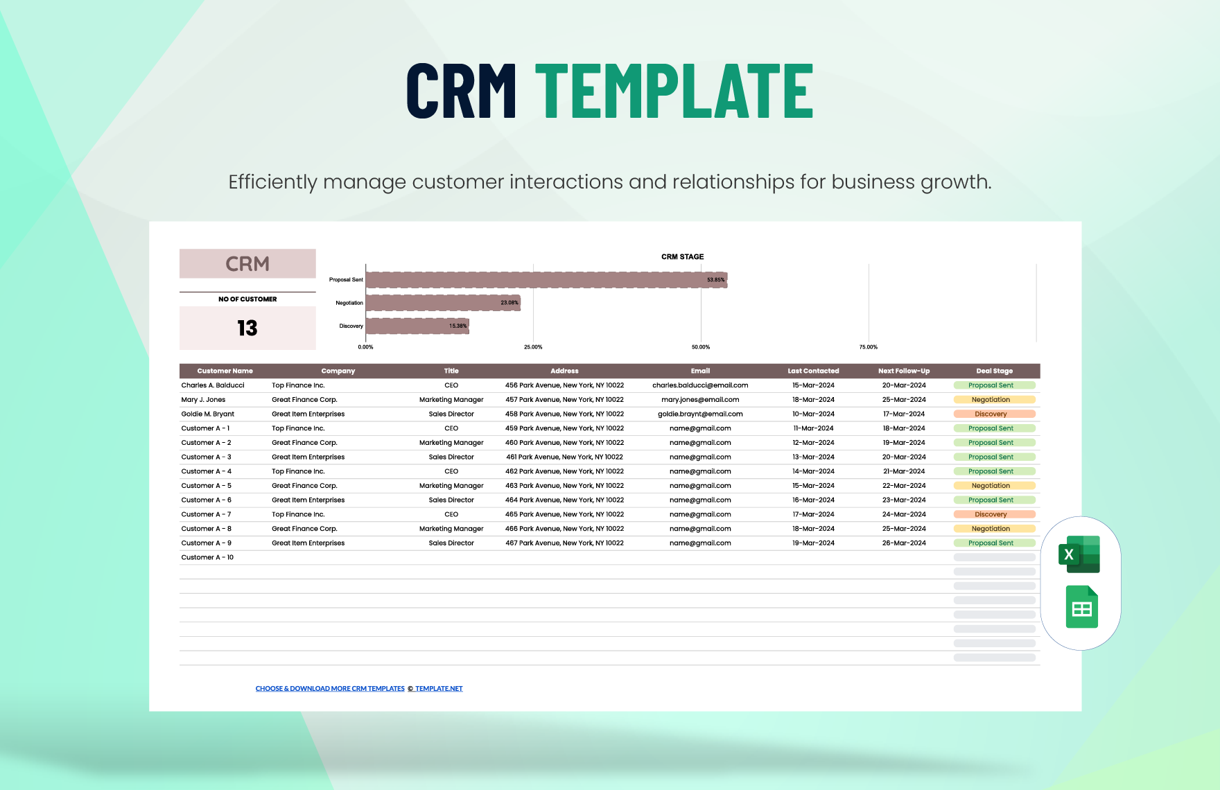 CRM Management Template